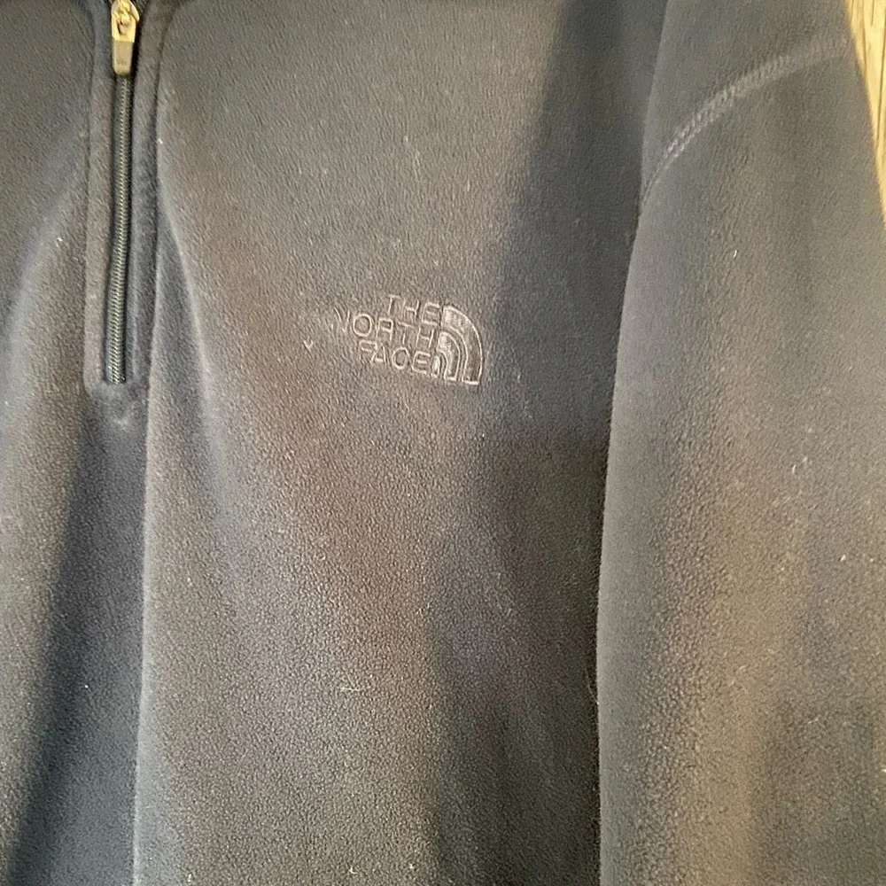 The North Face Fleece Pullover Quarter Zip Navy Blue Mens XL